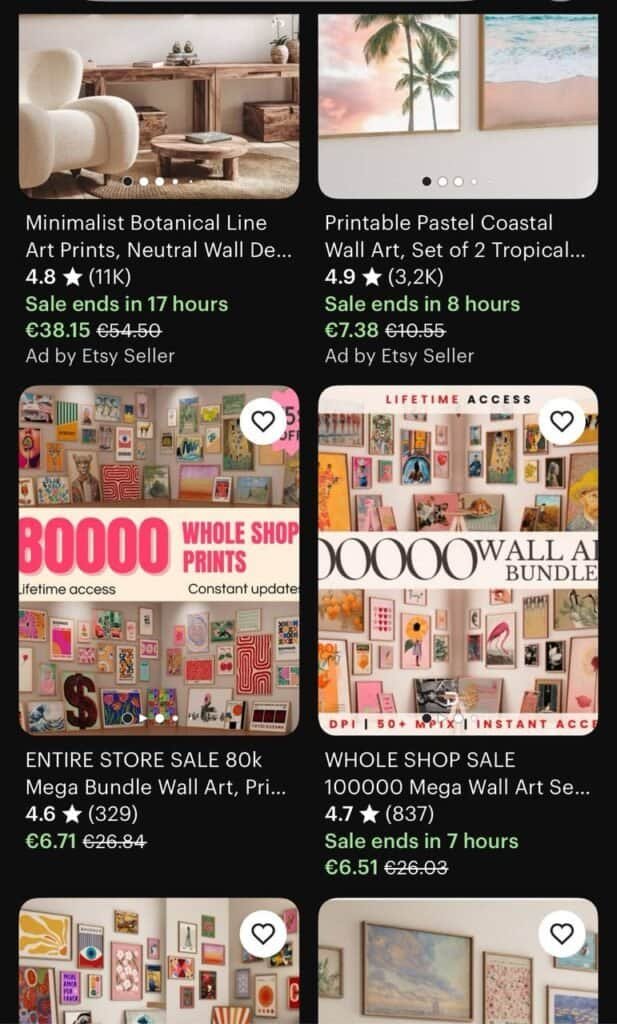 Etsy seller side hustle