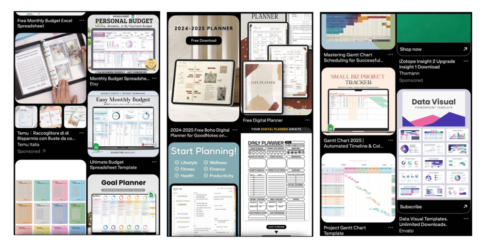 Pinterest affiliate marketing digital product picture